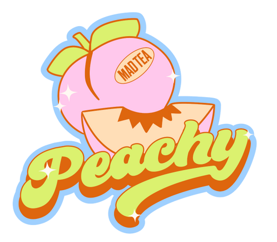 Mad Tea Sticker Peachy